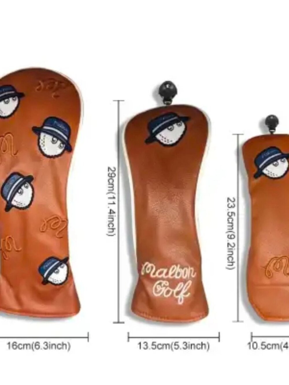 Malbon Trendy New Golf Wood Headcovers Premium Club Head Protection